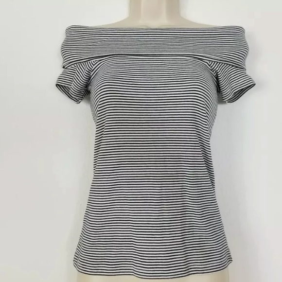 J. CREW Women’s Striped Off The Shoulder Top - Picture 3 of 8